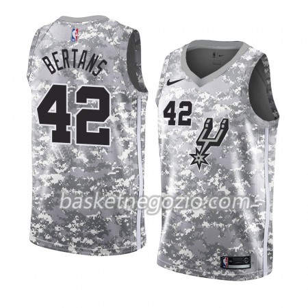 Canotte Uomo San Antonio Spurs Davis Bertans 42 2018-19 Nike Grigio Swingman